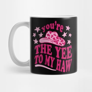 Retro You're the yee to my haw Funny Cowgirl Valentine's Day Premium Mug